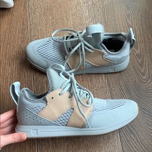 York Athletic tennis shoes with leather accent